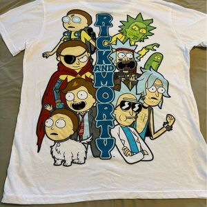 Rick and Morty White Graphic Tee